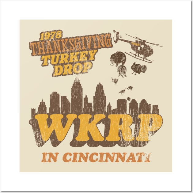 WKRP in Cincinnati 1978 Thanksgiving Turkey Drop Wall Art by darklordpug